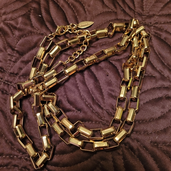 Coldwater Creek Women's Goldtone Rectangle Link 37 in. Necklace + 3 in. Extender - Picture 4 of 7